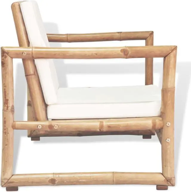 Alt view image 10 of 13 - vidaXL Patio Chairs 2 Pcs Outdoor Patio Dining Chair with Cushions Bamboo