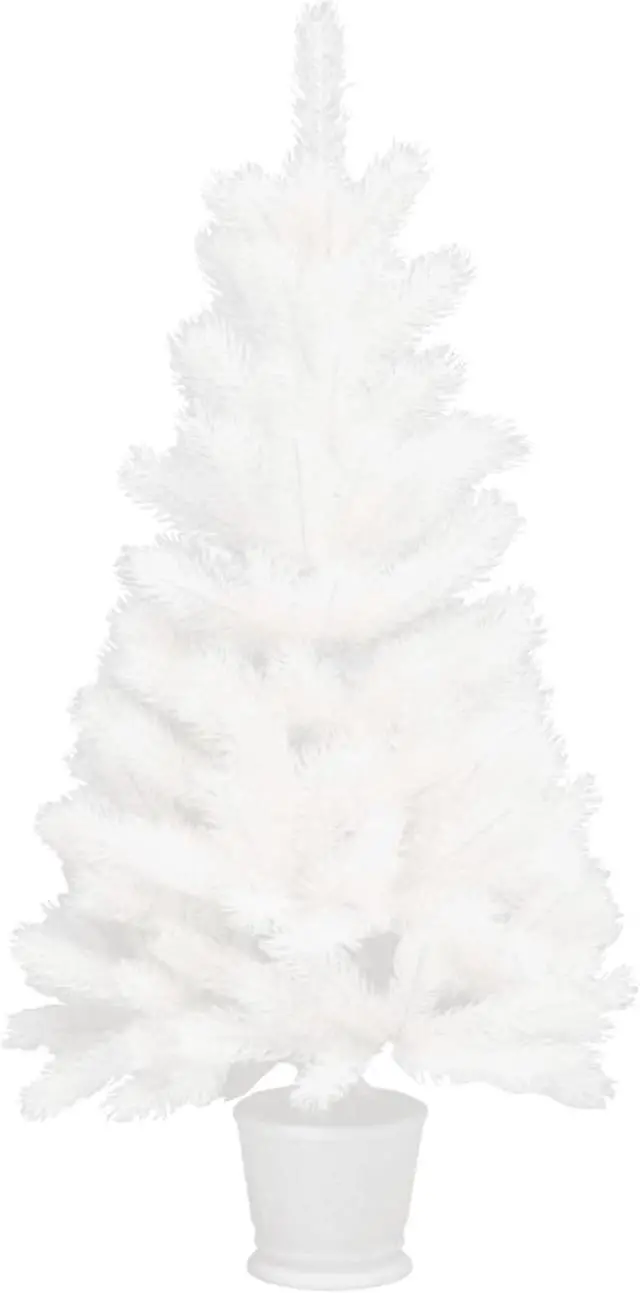 Alt view image 14 of 18 - vidaXL Christmas Tree Artificial Xmas Tree with Needle-Shaped Branches White