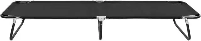 Alt view image 9 of 11 - vidaXL Patio Lounge Chair Outdoor Chaise Lounge Chair Sunlounger Black Steel