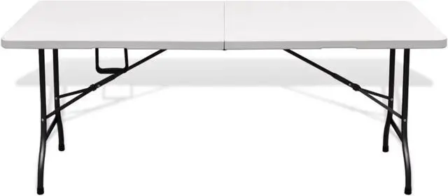 Alt view image 8 of 14 - vidaXL Folding Patio Table Outdoor Dining Table Camping Suitcase Table HDPE