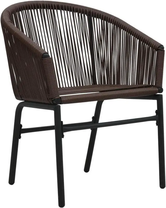 Alt view image 4 of 12 - vidaXL 3 Piece Bistro Set with Cushions PVC Rattan Brown