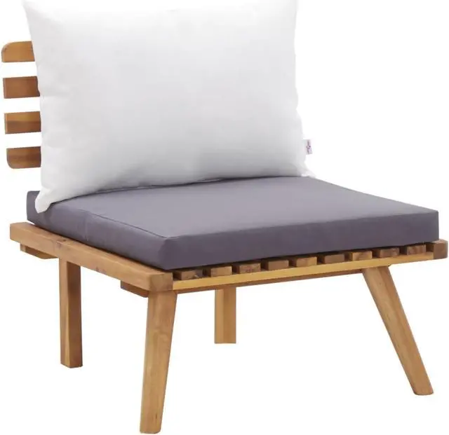 Alt view image 3 of 16 - vidaXL Patio Chair Outdoor Chair with Cushions for Garden Solid Acacia Wood