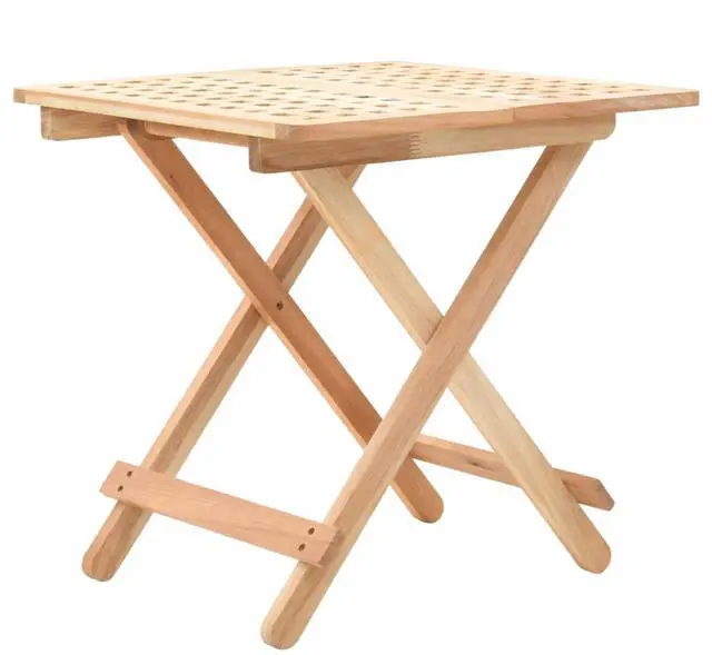 Alt view image 7 of 12 - vidaXL Side Table Brown Solid walnut wood Compact Collapsible