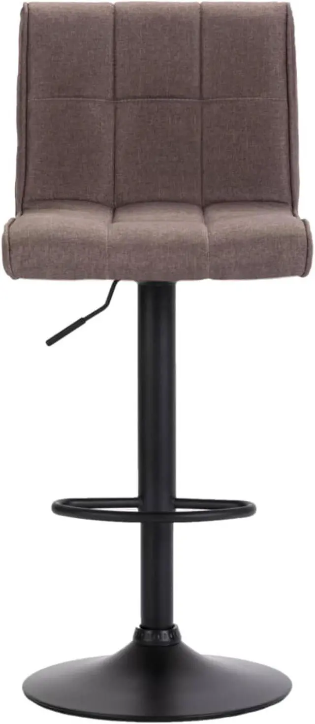 Alt view image 11 of 11 - vidaXL Swivel Bar Stool Counter Height Stool Island Stool 2 Pcs Taupe Fabric