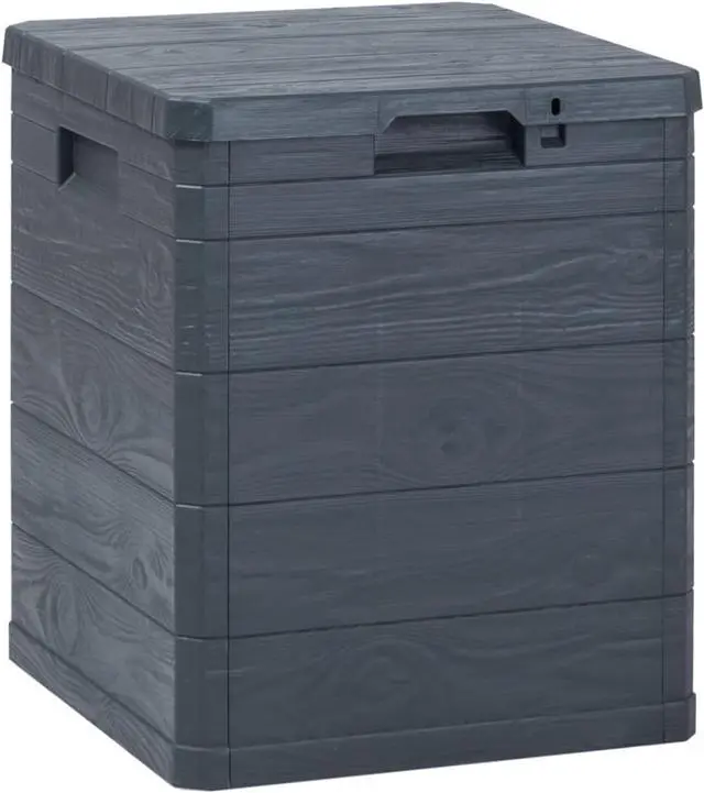 Alt view image 8 of 11 - vidaXL Patio Storage Box Deck Box with Lid Outdoor Garden Cabinet Anthracite