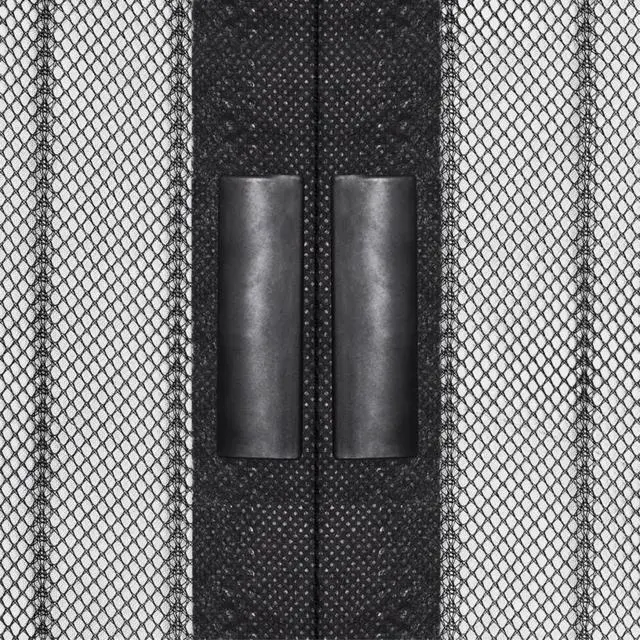 Alt view image 2 of 10 - vidaXL Insect Door Curtains 2 pcs 82.7"x39.4" Magnet Black