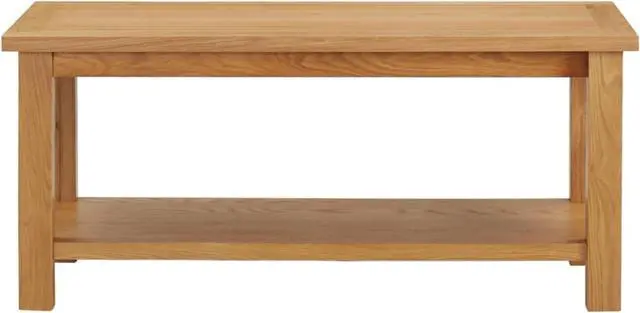 Alt view image 8 of 17 - vidaXL Solid Oak Wood Coffee Table Couch Accent Living Room Side End Storage