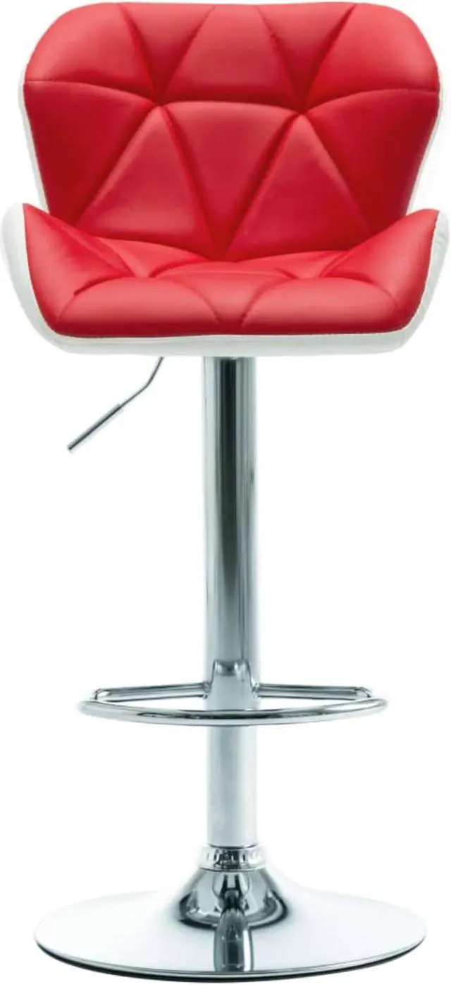 Alt view image 3 of 16 - vidaXL Bar Stool Red Faux Leather