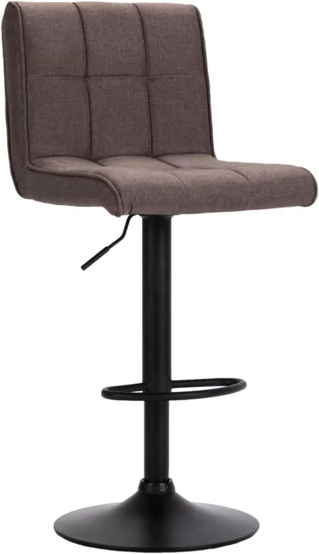 Alt view image 10 of 11 - vidaXL Swivel Bar Stool Counter Height Stool Island Stool 2 Pcs Taupe Fabric