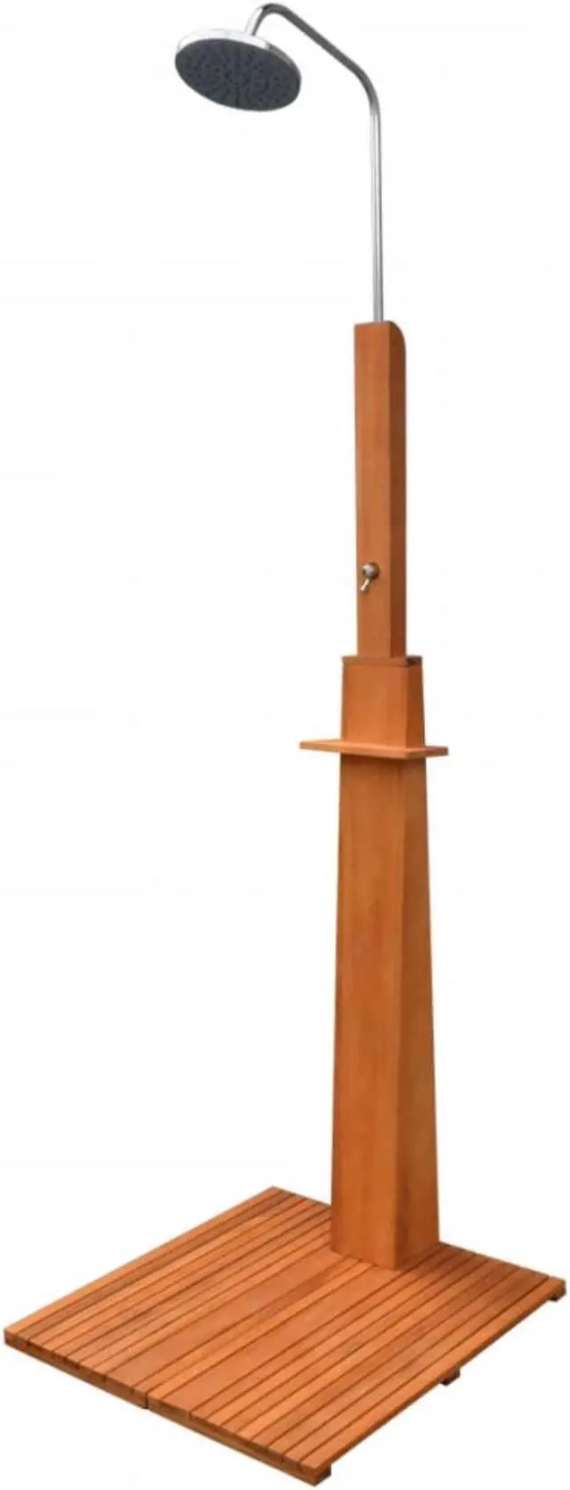 Alt view image 5 of 14 - vidaXL Outdoor Shower Eucalyptus Wood and Steel