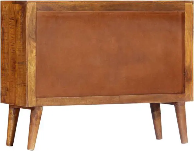Alt view image 11 of 16 - vidaXL Sideboard with Printed Pattern Drawer Cupboard Cabinet Solid Wood Mango