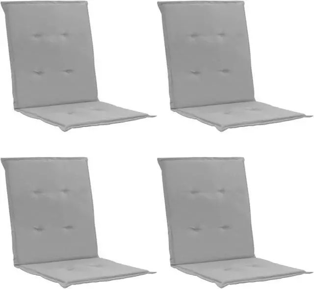 Alt view image 7 of 12 - vidaXL Chair Cushion 4 Pcs Outdoor Patio Chair Cushion Pad Gray Oxford Fabric
