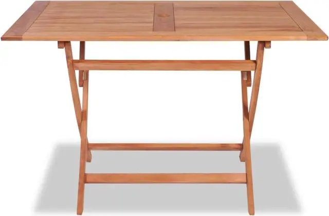 Alt view image 7 of 14 - vidaXL Outdoor Dining Table Folding Patio Table Garden Furniture Solid Teak Wood