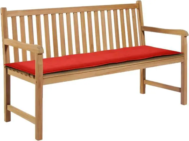 Alt view image 6 of 11 - vidaXL Bench Cushion Water Repellent Garden Seat Cushion Red Oxford Fabric