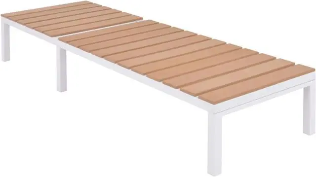 Alt view image 9 of 11 - vidaXL Patio Lounge Chair with Adjustable Backrest Sunlounger Aluminum and WPC