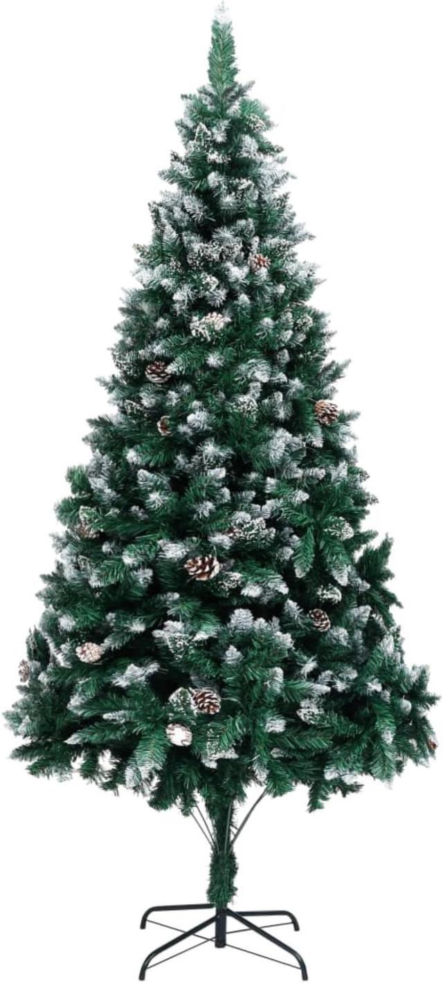 Alt view image 6 of 8 - vidaXL Christmas Tree Artificial Xmas Tree with Pine Cones and White Snow