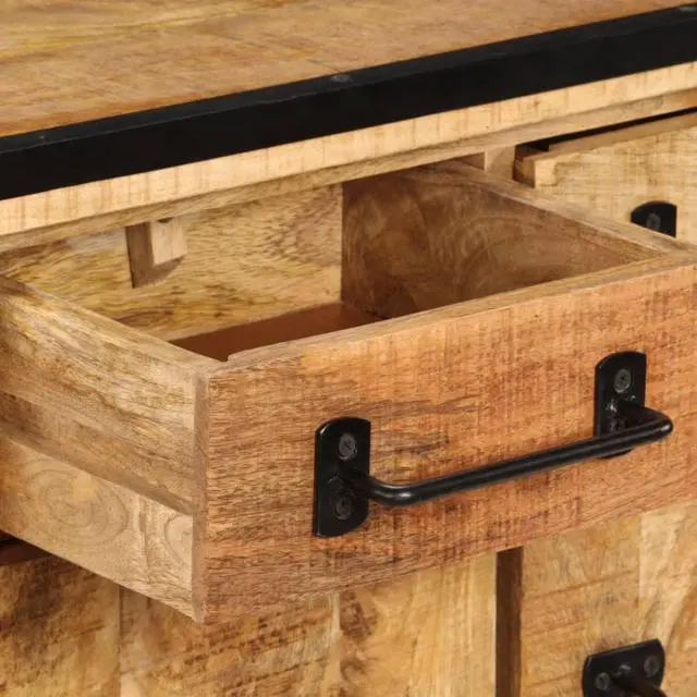 Alt view image 11 of 11 - vidaXL TV Stand TV Unit Sideboard TV Console with Drawers Solid Mango Wood