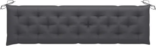 Alt view image 6 of 10 - vidaXL Bench Cushion Water Repellent Seat Cushion Anthracite Oxford Fabric