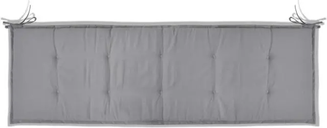 Alt view image 9 of 12 - vidaXL Garden Bench Cushion Grey 150x50x4 cm Oxford Fabric