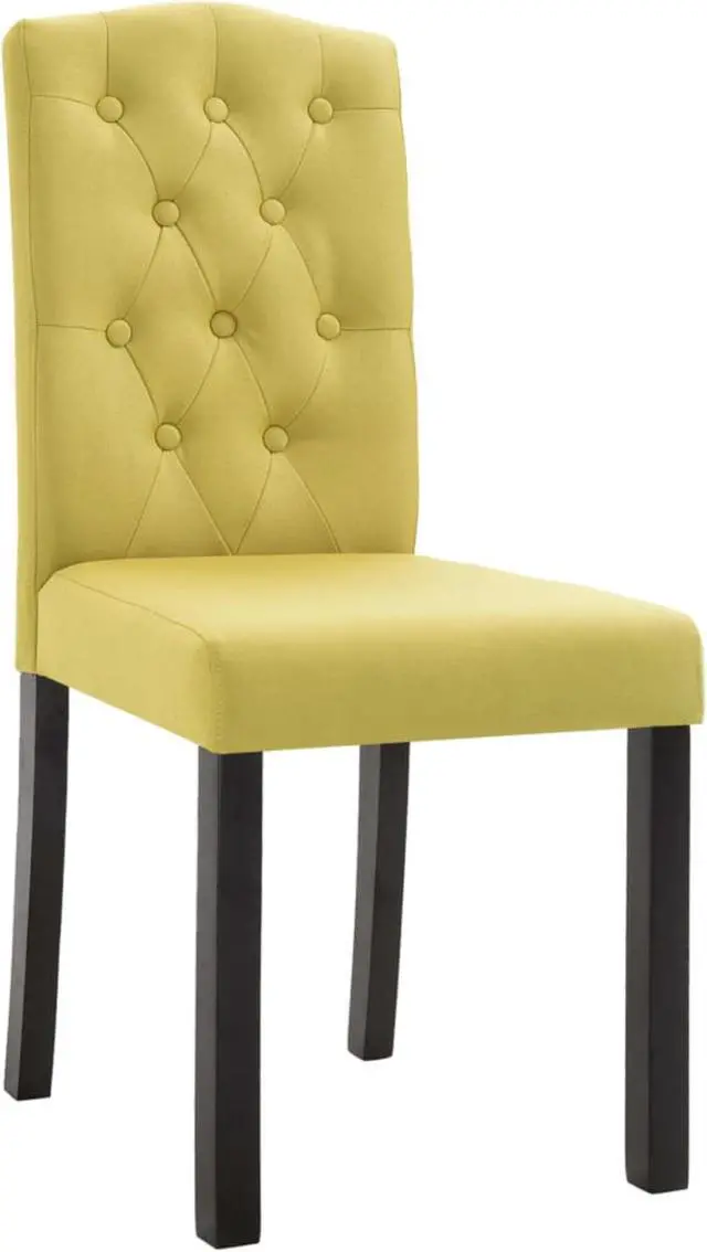 Alt view image 11 of 11 - vidaXL Dining Chairs 2 Pcs Accent Side Chair with Solid Wood Legs Green Fabric