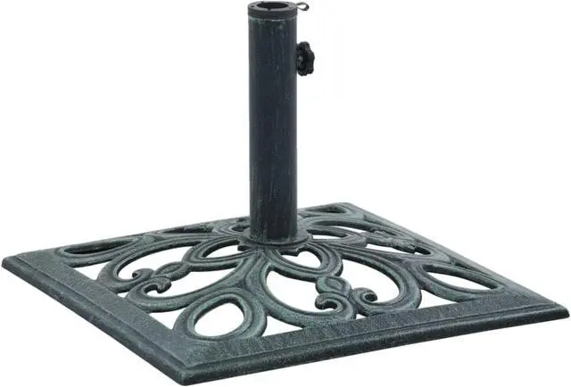 Alt view image 9 of 12 - vidaXL Umbrella Base Patio Umbrella Stand Parasol Base Green 26.5 lb Cast Iron