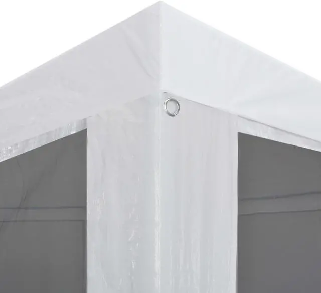 Alt view image 10 of 10 - vidaXL Party Tent Outdoor Canopy Tent Gazebo with Mesh Sidewalls White and Black