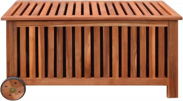 Alt view image 8 of 14 - vidaXL Outdoor Storage Deck Box Chest for Patio Cushions Garden Tools Solid Wood