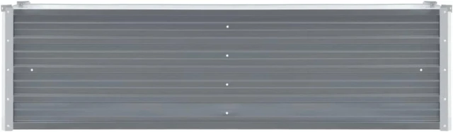 Alt view image 11 of 14 - vidaXL Garden Raised Bed Open Bottom Galvanized Steel 63" Gray DIY Garden Bed