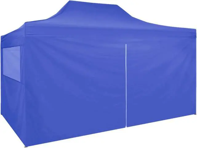 Alt view image 10 of 19 - vidaXL Professional Folding Party Tent with 4 Sidewalls 9.8'x13.1' Steel Blue