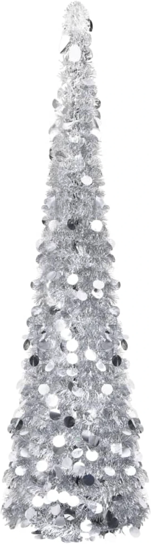 Alt view image 6 of 15 - vidaXL Christmas Tree Pop-up Artificial Tree Christmas Decoration Silver PET