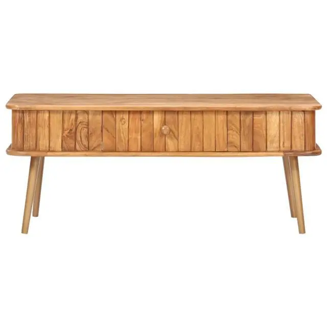 Alt view image 3 of 14 - vidaXL Coffee Table 39.4"x19.7"x15.7" Solid Acacia Wood
