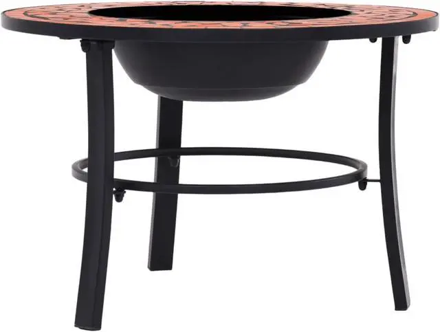 Alt view image 11 of 20 - vidaXL Fire Pit Fireplace Camping Picnic Firebowl Outdoor Terracotta Ceramic