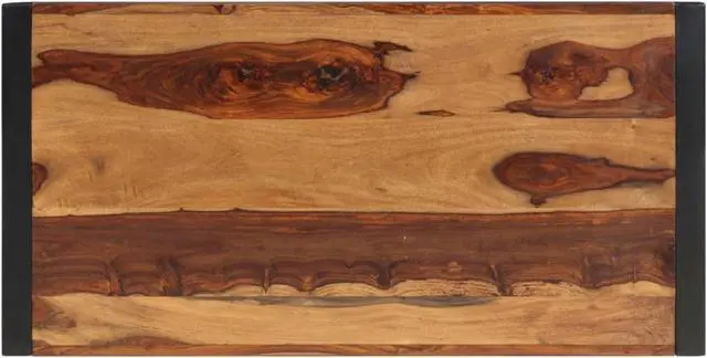 Alt view image 11 of 11 - vidaXL Coffee Table Brown Solid Acacia wood, Powder-Coated Steel