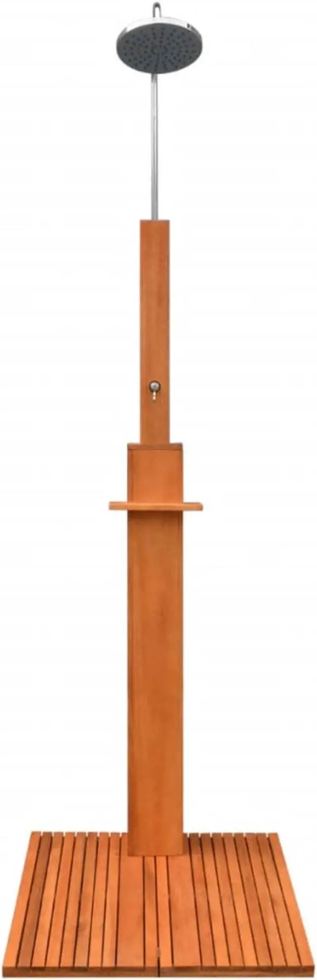 Alt view image 6 of 14 - vidaXL Outdoor Shower Eucalyptus Wood and Steel