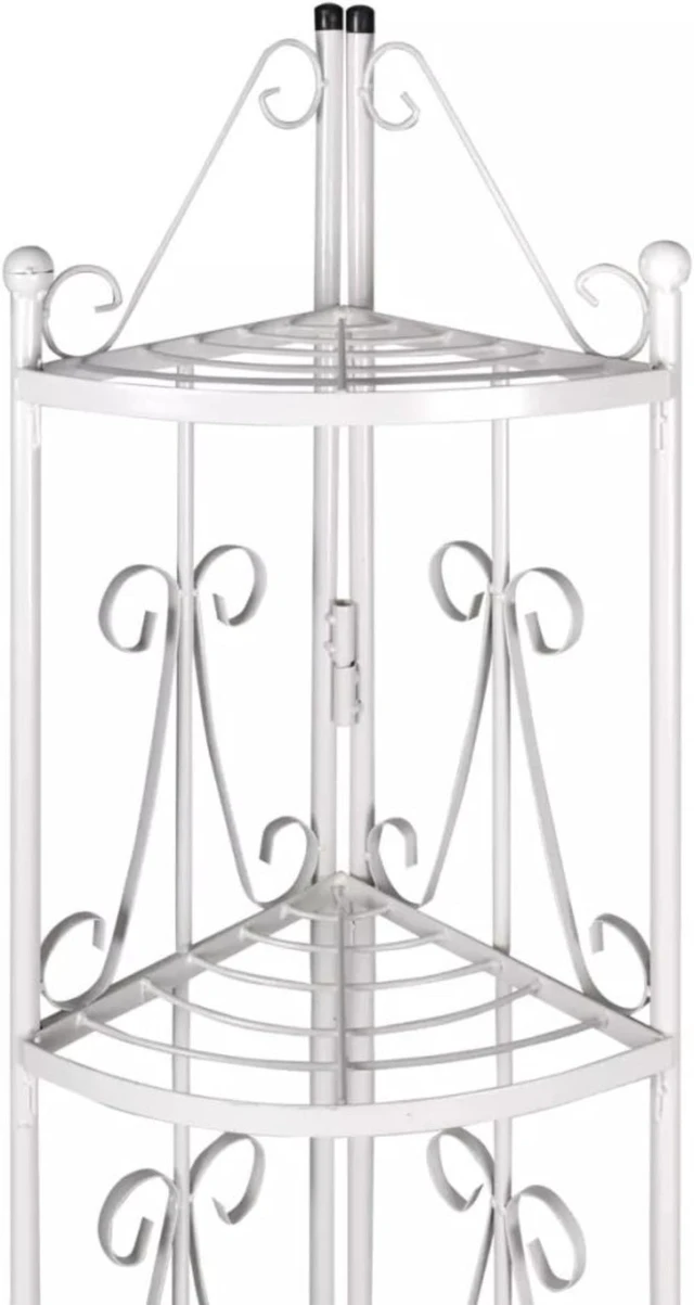 Alt view image 6 of 8 - vidaXL Plant Stand 5-Tier Plant Rack Shelves Flower Pot Stand Black Steel
