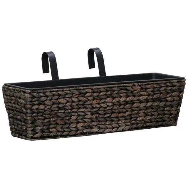 Alt view image 2 of 15 - vidaXL Garden Planters 2 pcs Water Hyacinth Brown