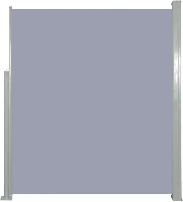 Alt view image 7 of 14 - vidaXL Retractable Side Awning 63"x196.9" Gray Privacy Screen Shade Blind