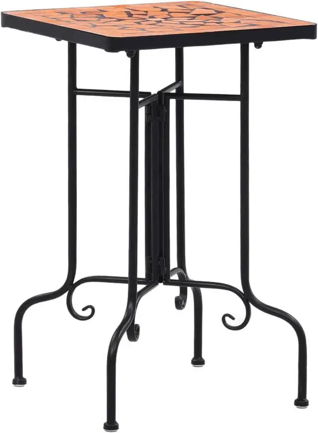 Alt view image 8 of 14 - vidaXL Side Table Patio Plant Table Stand Flower Pot Stand Terracotta Ceramic