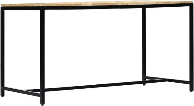 Alt view image 10 of 14 - vidaXL Dining Table Kitchen Table Dining Room Table Solid Rough Mango Wood