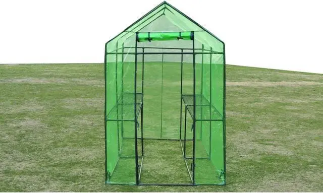 Alt view image 8 of 13 - vidaXL Greenhouse Grow House Green House for Outdoor Plant Growing Steel XL