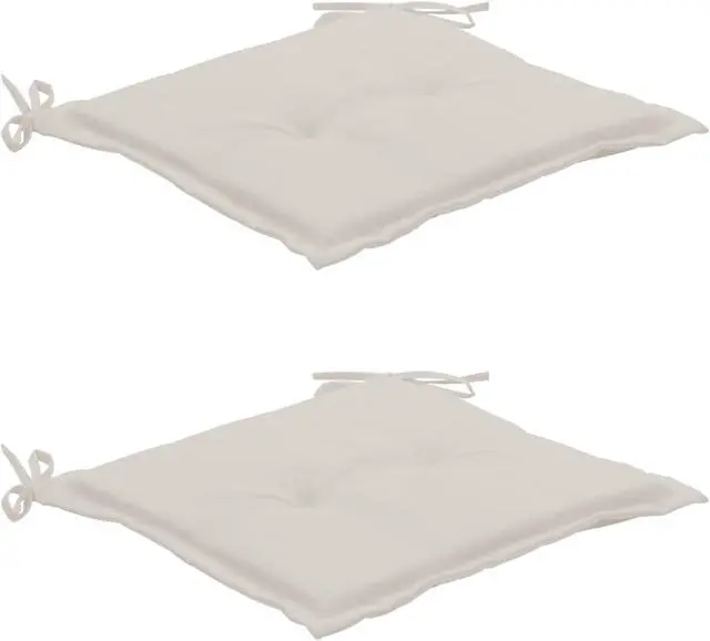 Alt view image 6 of 13 - vidaXL Chair Cushion 2 Pcs Outdoor Patio Seat Cushion Cream Oxford Fabric