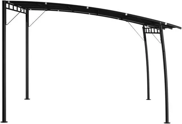 Alt view image 3 of 10 - vidaXL Garden Sunshade Awning 157.5"x118.1"x100.4" Anthracite