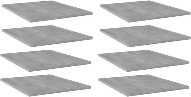 Alt view image 6 of 11 - vidaXL Bookshelf Boards Floating Shelf 4 Pcs Concrete Gray Engineered Wood