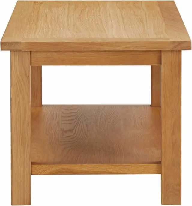 Alt view image 9 of 17 - vidaXL Solid Oak Wood Coffee Table Couch Accent Living Room Side End Storage