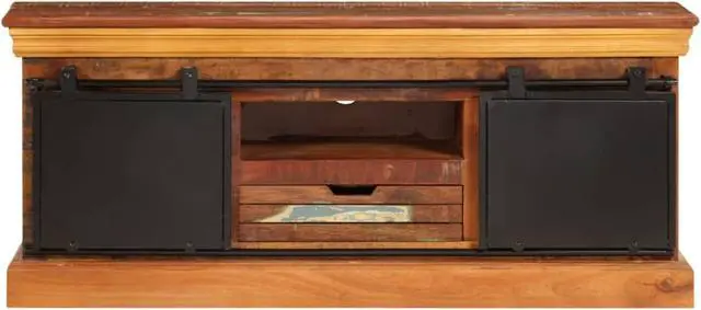 Alt view image 11 of 14 - vidaXL TV Stand TV Unit Sideboard TV Console Cabinet Solid Reclaimed Wood