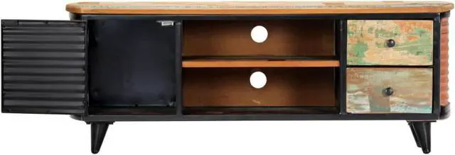Alt view image 7 of 7 - vidaXL TV Stand TV Unit Sideboard TV Console Cabinet Solid Reclaimed Wood