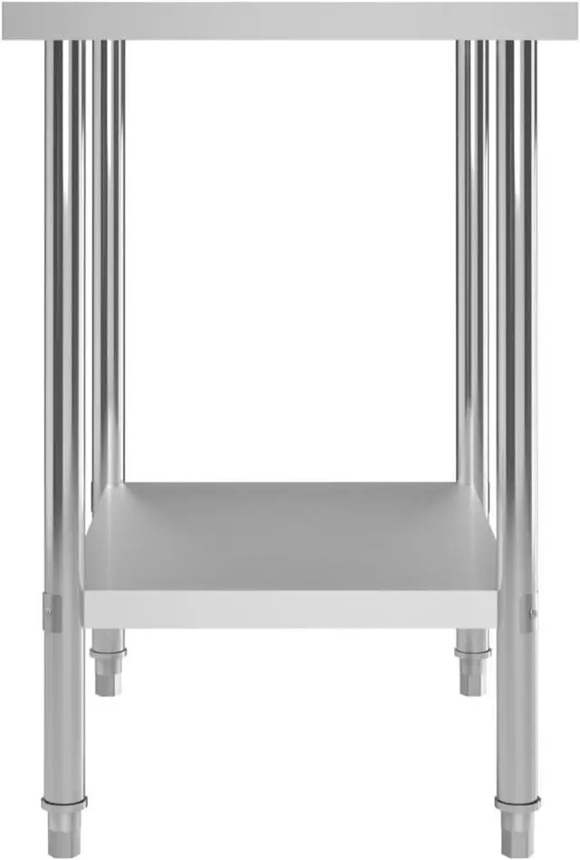 Alt view image 10 of 17 - vidaXL Work Table Stainless Steel Table for Restaurant Home and Hotel Commercia