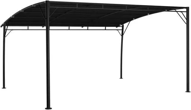 Alt view image 4 of 10 - vidaXL Garden Sunshade Awning 157.5"x118.1"x100.4" Anthracite