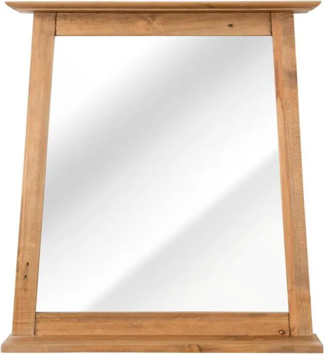 Alt view image 8 of 11 - vidaXL Wall Mirror Vanity Mirror Bathroom Decorative Mirror Solid Pinewood