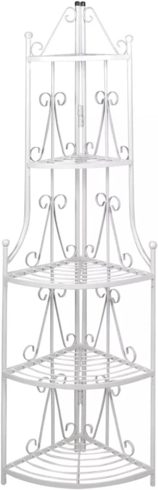 Alt view image 4 of 8 - vidaXL Plant Stand 5-Tier Plant Rack Shelves Flower Pot Stand Black Steel